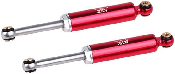 KYX Racing Aluminum Suspension Shock Absorber Inner Spring Shock 52mm Upgrades Parts Accessories for 1/24 RC Crawler Car Axial AX24 (4pcs), Red