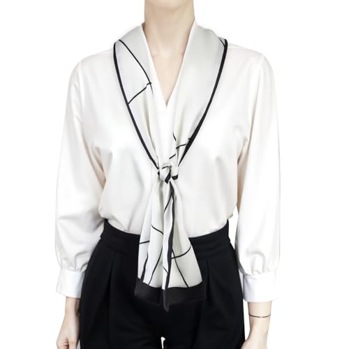 2 Pack Satin Scarves for Women, Lightweight Silk Hair Scarf and Purse Scarf for Handbags, Fashion Skinny Scarves for Neck, Hair Accessory and Sleeping, 56 x 5 Inches3