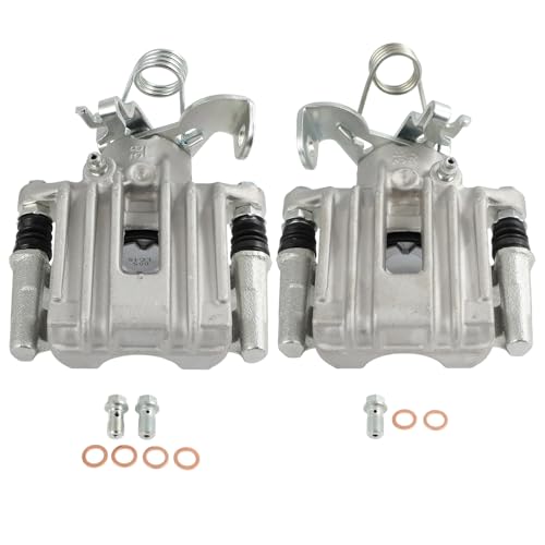 Image of cciyu 19-B2890 19-B2891 Rear Left & Right Brake Calipers Assembly w /Bracket Fit 2002-2006 For Audi For A4,2002-2005 For Audi For A4 Quattro