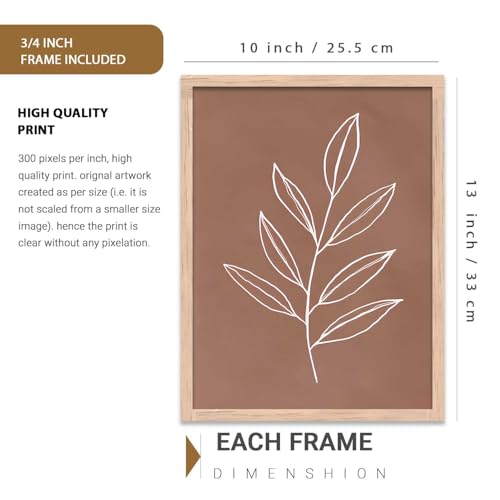 Image of kotart Aesthetic Botanical Art Home Decoration Painting | Floral Paintings With Frame For Living Room Bed Room Hotel Wall Decor Digital Reprint Set of 3 (10X13 inch)
