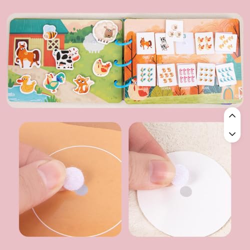 Image of Toddler Busy Book - Activity Binder for Kids 3+ Years | Montessori Learning Busy Board | Activity Book | Educational Toy | Easy to Carry Travel Book | Return Gift for Kids (Animal)