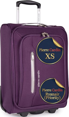 Pierre Cardin Soft Sided Luggage - with Stress Tested Durable Wheels | Telescopic Drag Handle Lightweight Soft-Sided Suitcase with Packing Straps | CL610