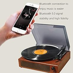 Haut-parleur portable phonographe rétro gramophone tourne-disque vinyle lecture de platine vinyle classique haut-parleur… - Les Beatles, Paul McCartney, John Lennon, RIngo Starr, George Harrison Haut-parleur portable phonographe rétro gramophone tourne-disque vinyle lecture de platine vinyle classique haut-parleur… – Image 6