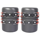 INOOMP 3 Juegos De Ollas Al Aire Juego De Ollas para Acampar Juego De Combinación Portátil Olla para Picnic Olla para Acampar Sartenes para Acampar Quemador para Acampar Traje