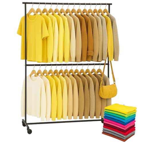 Recopilación de Rack para Ropa Desarmable los 10 mejores. 49 RACKS PARA COLGAR ROPA; Colgador PERCHERO; Rack para ropa, RACK DE HERRERIA CON RUEDAS (negro)