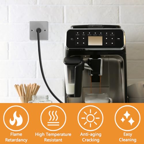 MOROBOR 4PCS Wall Plate Cable Black Pass Through - Image 3