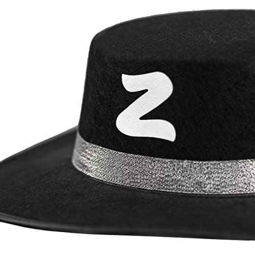 Chapéu de Zorro Tamanho Adulto Cor Preta Com Regulagem