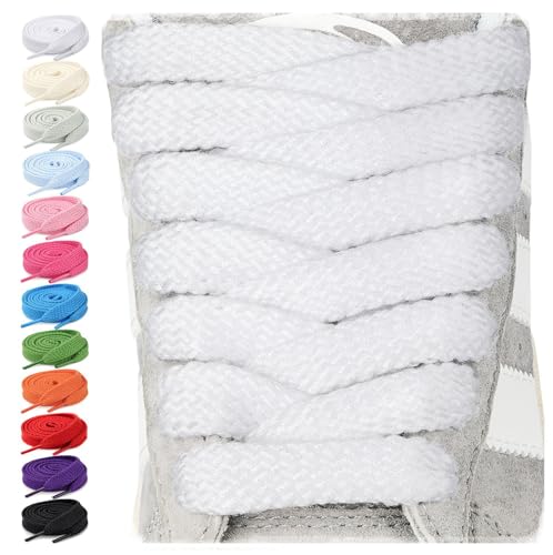 Stepace 2 Paar 15mm Breite Flach Schnürsenkel - Dicke Reißfeste Ersatz...