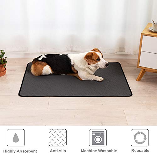 Reusable Dog Crate Pee Pads | (18" X 29") 100% Waterproof & Extra Absorbent |Washable Crate Bed Mat, Anti-Slip Pet Training Pad Is Perfect For Dog Bed,Crate,Kennel And More #TOP1