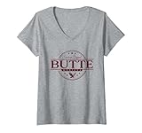 Photo Gallery donna butte montana - etichetta butte mt maglietta con collo a v Photo Gallery donna butte montana - etichetta butte mt maglietta con collo a v