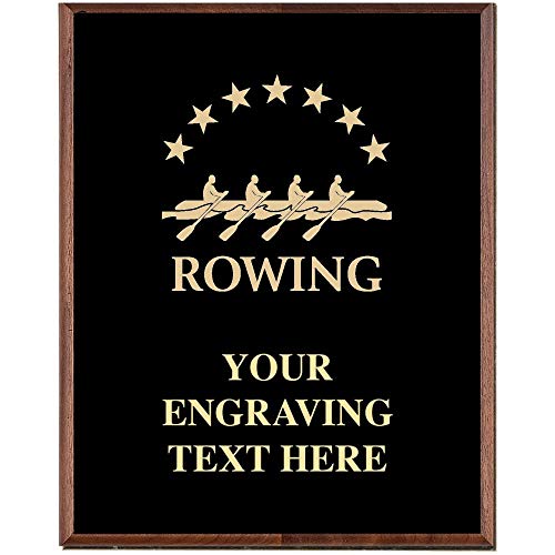 Rowing Plaques, Custom Engraved Rowing Trophy Plaque Award, Great Customizable Rowing Team Gift