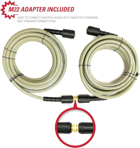 Simpson Cleaning 40224 Morflex Series 3300 PSI Pressure Washer Hose, Cold Water Use, Inner Diameter, Natural, 25-Feet (1/4 Inch) by SIMPSON - Image 5