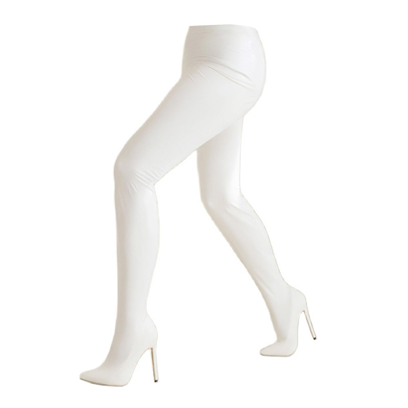 12CM/4.72IN Punta A Spillo Sexy Over-The-Knee Stivali in Vernice Stivali Alti Tacchi Alti Pantaloni Elastici Stivali Un Pezzo