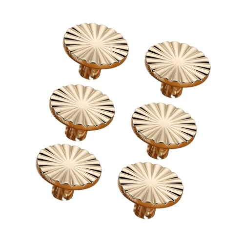 6 個の Zines 合金キャビネットプルつや消し真鍮仕上げスタイリッシュで丈夫な家具ハードウェア簡単な取り付け寝室の引き出しハンドル