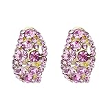 Pendientes de aro de plata de ley 925 para mujer, pendientes de boda con diamantes, talla única, Acero aleado, Sin piedra preciosa