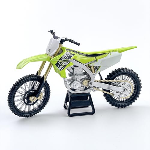 Modelo Motocicleta Dirt Bike 1:12 Verde Detalles Realistas