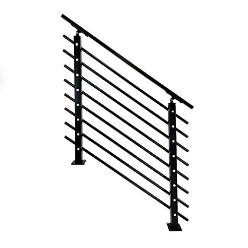 Modern-Horizontal-Adjustable-Railing-Banister-System-for-Staircases-Balconies-and-Decks-Complete-Guard-Railing-Kit-25-Foot-L-Banister