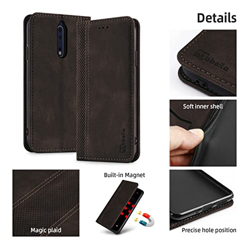 Akabeila For Motorola Moto Edge 30 Neo Case Luxury Pu Leather Flip Case Folio Wallet Phone Case Cover With Card Holder Magnetic Closure Kickstand 6.7" Dark Brown #TOP5