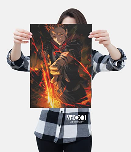 Image of AD INFINITUM Anime jujutsu kaisen 300 gsm Paper Wall Poster, Multicolor | 13 x 19 inches | (SUKUNA 3)