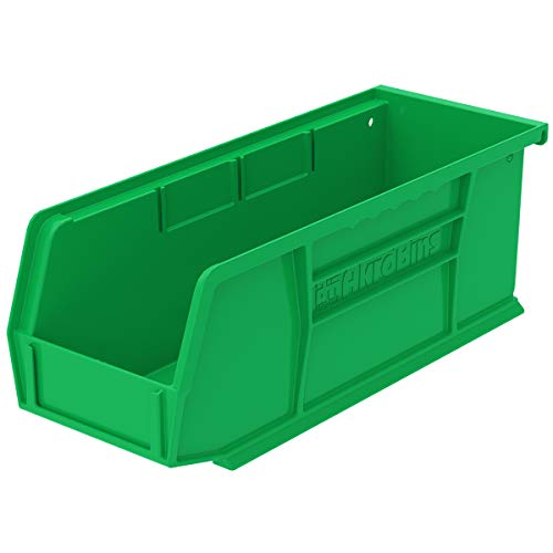Limited Discount Akro-Mils 30224 AkroBins Plastic Storage Bin Hanging Stacking Containers, (11-Inch x 4-Inch x 4-Inch), Green, (12-Pack)