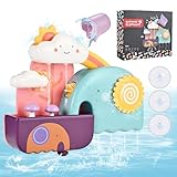 Tigvio Badewannenspielzeug Set Badespielzeug ab 1 2 3 4 Jahre, Wasserspielzeug Kinder mit Tasse, Badespielzeug Baby ab 1 Jahr Badewannen Spielzeug Geschenk für Jungen und Mädchen ab 6 Monate