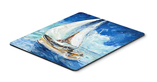 Caroline's Treasures JMK1153MP Sailboats in Blue Mouse Pad, Hot Pad or Trivet for Home Office Gaming Working Computers Laptop Mouse Mat,Washable Large Mousepad