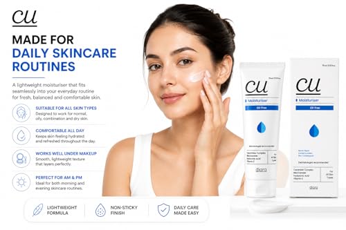 Image of CU Oil-Free Barrier Repair Moisturiser 75ml | Enriched With with Ceramides Complex, Niacinamide, Hyaluronic Acid & Vitamin E | Non-Comedogenic, Dermatologist Recommended | Daily Moisturizer for All Skin Types