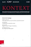 Kontext 2 2017 Systemische Zugänge Zeitschrift Magazin Einzelheft Heft Familientherapie Systemische Therapie