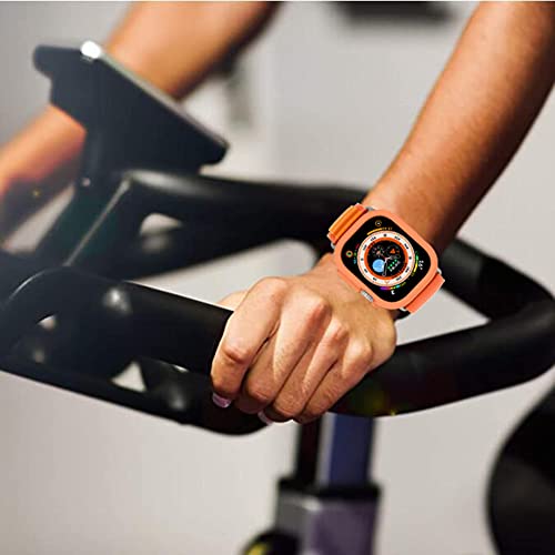 Compatible for Apple Watch Ultra 3/2/1 49mm Case All-Round Shockproof TPU Silicone Protective Cover Bumper Shock-Absorbing Scratch-Resistant Case for Women Men (16Pack)