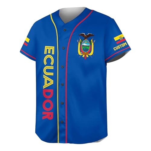 Jersey de Béisbol personalizado Ecuador para hombres miniatura 5