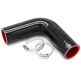 90 Degree Silicone Elbow Coupler Hose 1 3/4 inch 4Ply for Air Intake,Turbo Intercooler 4in Length Rubber Radiator Tube Boot with 2PCS Clamps