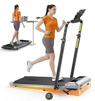 1%-6%-12% Incline Folding Treadmill with 115 CM Retractable Handrail, 95°-105° Adjustable Tilt Angle, 6 in 1 Compact Treadmills for Home/Office (Silver Black)