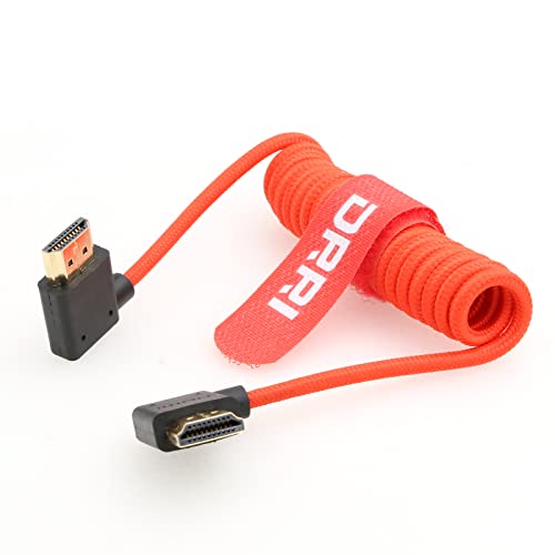 DRRI 8K HDMI Left Angle to Right Angle HDMI 2.1 High-Speed Braided Cable for Canon C100 C300 C500Z Cam E2 S6 Nikon Z9 to Atomos Ninja V / BM5 Monitor - Image 3