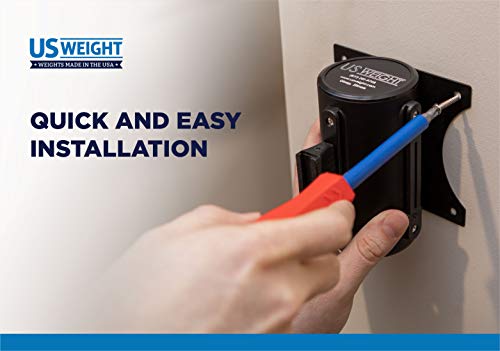 Us Weight Wall Mount With Retractable Belt – 13' Caution,U2501Cau #TOP4
