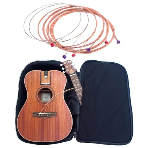 Journey Instruments Solid Mahogany Travel Guitar &ndash; OF312 Traveling Acoustic-Electric Guitar with...