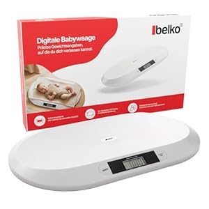 Belko® Digitale Babywaage – Flache Stillwaage bis 20 kg für Babys, Kinder & Tiere – Präzise Säuglingswaage & Tierwaage mit LCD-Display