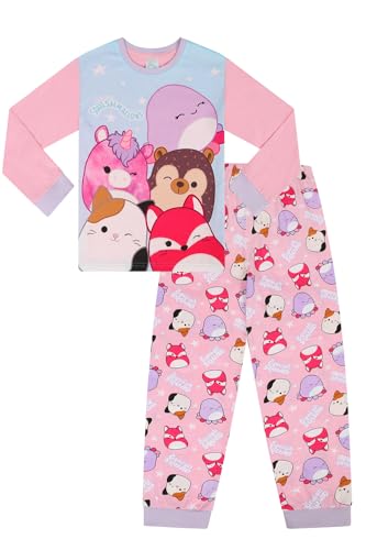 Squishmallows Girls Long Pyjama Set Kids PJ's (9-10 Years) Pink