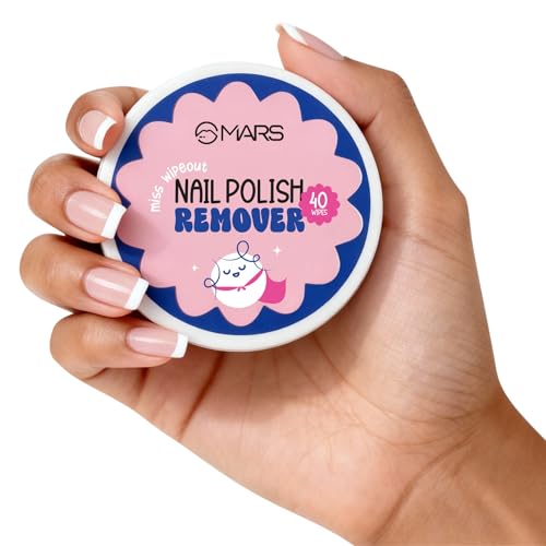 Image of MARS Miss Wipe Out Nail Polish Remover Wipes (40 Wipes) | Acetone & Alcohol-Free | Moisturising & Nourishing Formula | Gentle & Travel-Friendly