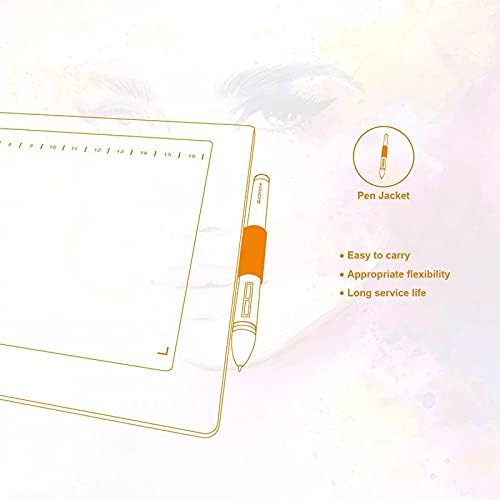 Tableta digitalizadora de dibujo 10 x 6, con 20 puntas de repuesto, modelo KMHJFXX-123, 8192 niveles de sensibilidad a la presión y soporte de inclinación ±60° miniatura 5
