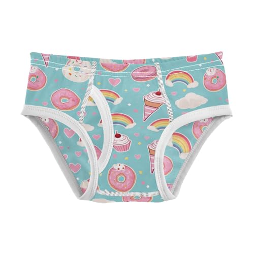 Wusikd Cupcakes Doughnuts Boys' Underwear Cotton Rainbows Boys Briefs Soft Toddler Underwear 2T
