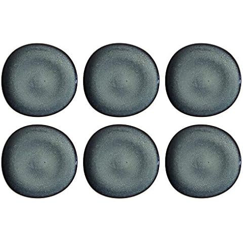 CREAFLOR HOME Villeroy & Boch Lave GRIS Speiseteller Ø 28cm 6er Set grau Steingut Cover