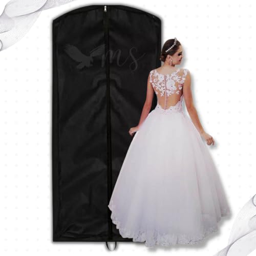 Capa Vestido Noiva Madrinha Vestido Longo Capa ProtetoraTnt Impermeável 60 x 180 cm com Zíper Anti M