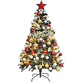 MARUNDA クリスマスツリー 150cm クリスマスツリーセット LEDライト付き Christmas tree おしゃれ 高級ツリー オーナメント クリスマスグッズ 北欧風 クリスマス飾り豪華 組み立て簡単 グリーン