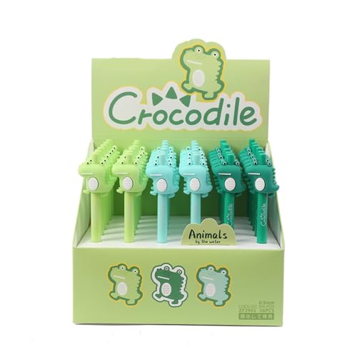 Set de 6 bolígrafos gel con punta 0.5 mm serie Cocodrilo