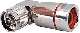 Rf Wire Coaxial Cable Terminal Copper Alloy Connector N Plug Right Angle Clamp for Corrugated Copper 1/2 Ships from USA