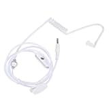 GOWENIC 3.5mm in Ear Headset Earpiece Walkie Talkie Ear Piece with Metal Clip, for and Law Enforcement Use (White)