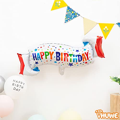 Happy Birthday Balloon Banner, 3 Pcs 40 Inch Printed Happy Birthday Balloons, Thickened Large Mylar Foil Happy Birthday Balloon For Kid Boy Girl Birthday Party Baby Shower Decorations Supplies #TOP5