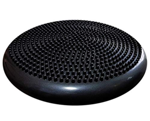 Image of AppleRound Inflated Wobble Cushion with Hand Pump, Air Stability Board (Extra Thick), Core Balance Disc for Adults, Sensory Wiggle Seat for Kids, Flexible Seating for All Age, 13.5in / 34cm Diameter