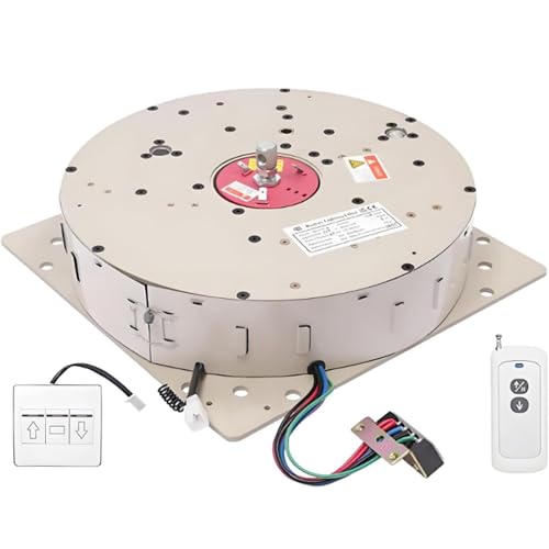 SYAXVOM Elevador de lámparas Colgantes con Control Remoto e Interruptor de Pared, Recorrido de elevación de 6 m para lámparas Colgantes, Ideal para la Limpieza y el Mantenimiento de Lumina