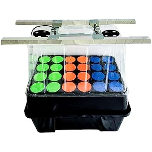 Viagrow® Clone Machine 24-Site Plastic Aeroponic Hydroponic System with 1020 Grow Light and 7 in. Humidity Dome/A Product of The Harvest Company™